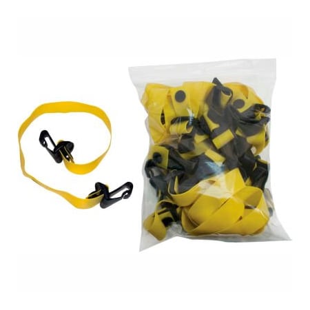 Fabrication Enterprises CanDo Adjustable Exercise Band, X-Light, Yellow, 10 Each 10-3201-10